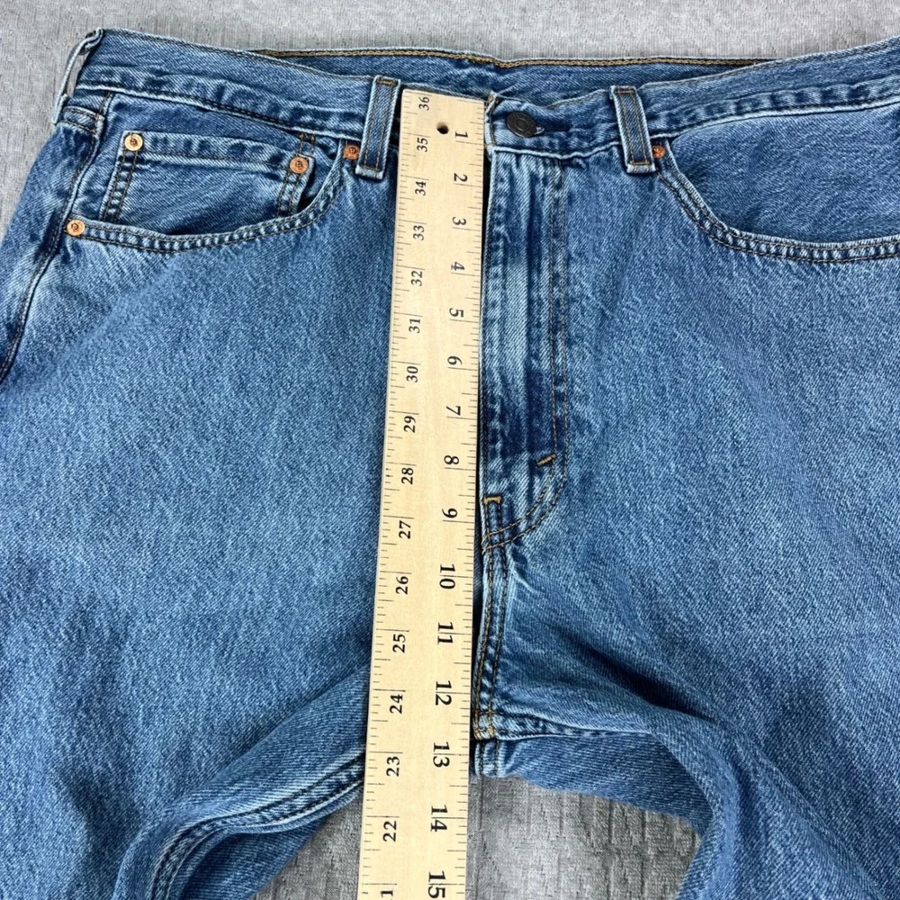 Levi 565 97 Loose Fit Straight Jeans Men 36x32 Fits 35x30 Blue medium wash Denim
